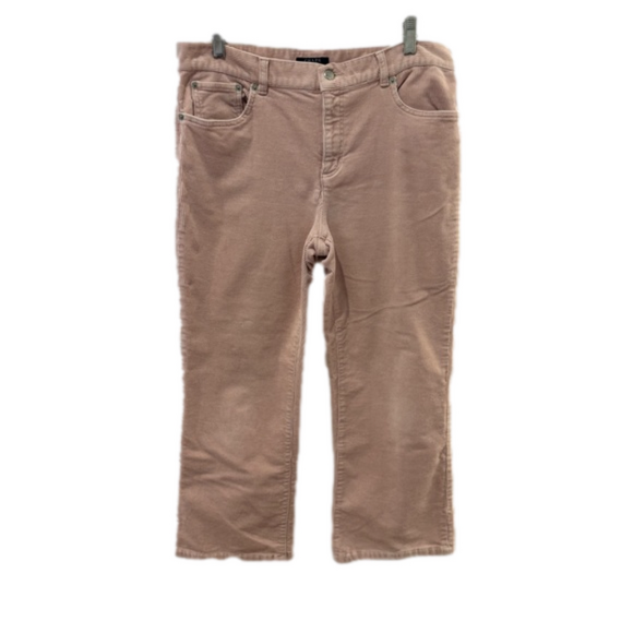Y2K CHAPS PASTEL PINK COTTON BLEND SOFT CORDUROY MID-RISE 5 POCKET JEANS 12P - Picture 1 of 8